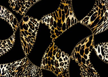 Siyah ve kahverengi leopar derisi deseni