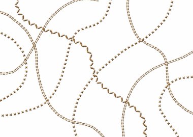 Beyaz arkaplanda izole dikişler