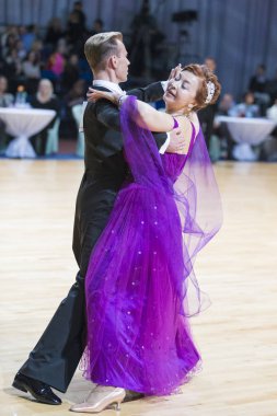 Pro-Am dans çift Pro-Am Süper Kupası uluslararası Avrupa Standart Program Wdsf Minsk açık dans festivali-2017 üzerinde gerçekleştirir.