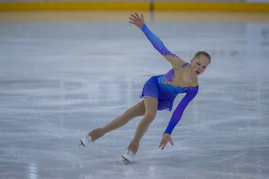 Yetişkin kadınlar bedava buz pateni Program Minsk Arena Kupası 2017 uluslararası Resim Yarışması pateni, kadın buz patenci gerçekleştirir