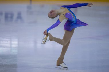 Yetişkin kadınlar bedava buz pateni Program Minsk Arena Kupası 2017 uluslararası Resim Yarışması pateni, kadın buz patenci gerçekleştirir