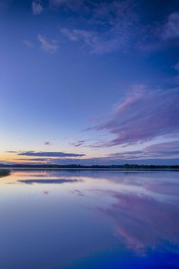Beyaz Rusya Ulusal Park Braslav göller yaz sırasında gün batımında
