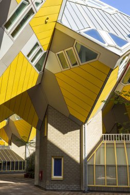 Modern binalar şehir mimari tasarım öğeleri küp evler Piet Blom Rotterdam şehir merkezinde tarafından tasarlanan olarak bilinen