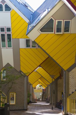 Modern binalar şehir mimari tasarım öğeleri küp evler Piet Blom Rotterdam şehir merkezinde tarafından tasarlanan olarak bilinen