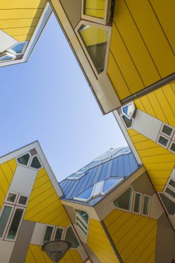 Modern binalar şehir mimari tasarım öğeleri küp evler Piet Blom Rotterdam şehir tarafından tasarlanan olarak bilinen