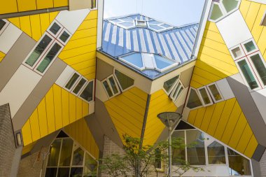 Modern binalar şehir mimari tasarım öğeleri küp evler Piet Blom Rotterdam şehir tarafından tasarlanan olarak bilinen
