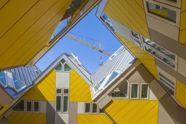 Modern binalar şehir mimari tasarım öğeleri küp evler Piet Blom Rotterdam tarafından tasarlanan olarak bilinen
