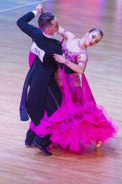 Profesyonel dans çift gençlik standart Avrupa Program Wdsf uluslararası Wr dans bardakta gerçekleştirmek.