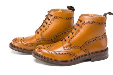 Erkek Ayakkabı fikirler. Premium Çift aksanlı konuşma Derby çizme tabaklanmış 