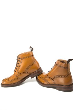 Ayakkabı kavramları. Sigorta primi aksanlı konuşma Derby çizme buzağı deri tabaklama