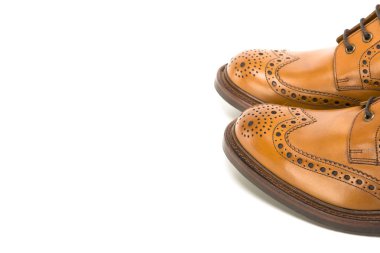 Aksanlı konuşma bot ayak parmakları Closeup Premium deri tabaklama. 