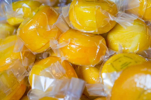 Plenty of Vacuum Sealed Traditional Dutch Cheese in Plastic bags