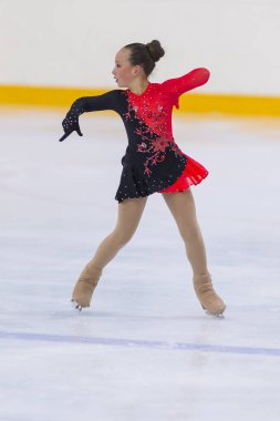 Beyaz Rusya Uliyana Skurat gelen kadın buz patenci yavrularını A kızlar serbest program Program yapar