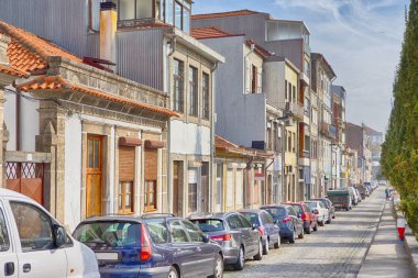 Seyahat fikirleri. Portekiz 'in Porto şehrindeki Sakin ve Boş Sokak