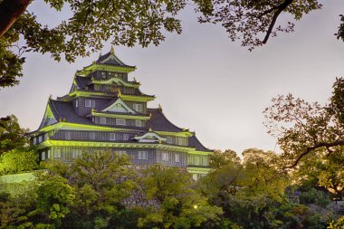 Crow Castle or Ujo Castle in Okayama City on the Asahi River