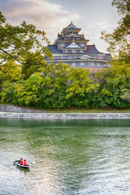 Okayama Crow Castle or Ujo Castle in Okayama City on the Asahi River