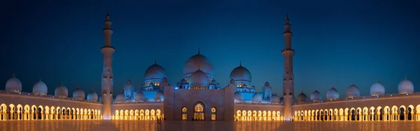 Photo Panoramique Mosquée Cheikh Zayed Abu Dhabi Émirats Arabes Unis — Photo