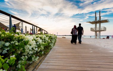 Corniche Beach in Abu Dhabi, United Arab Emirates clipart