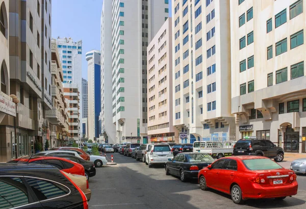 View of Abu Dhabi  Skyline and parking at Abu Dhabi, United Arab Emirates in 21/10/2012