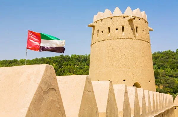 Abu Dhabi西部地区Liwa州的阿联酋国旗 — 图库照片