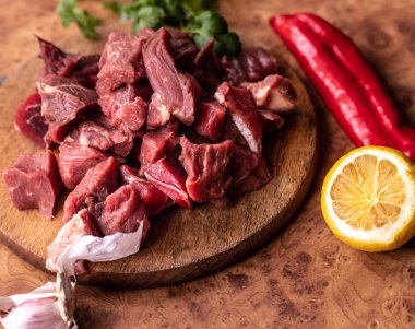 Gulaş için sığır eti.