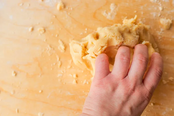 Yoğurma Hamuru Yapımı Tatlı Pasta Aile Pastaları Turta Hafta Sonu — Stok fotoğraf