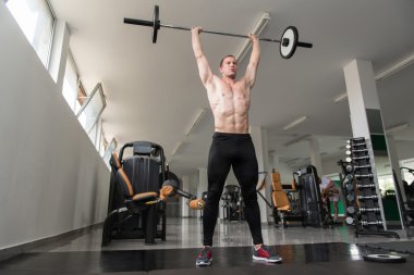 Bodur açık halter egzersiz bacak için