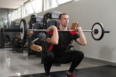 Bodur açık halter egzersiz bacak için