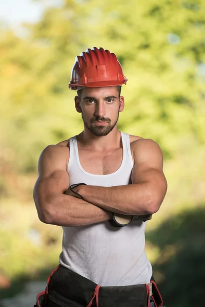 Portrait Of A Young Confident Worker — Stock Photo, Image