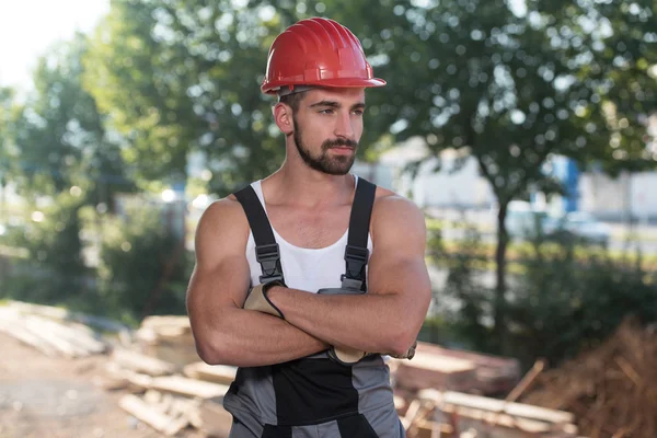 Lavoratore in un cantiere — Foto Stock