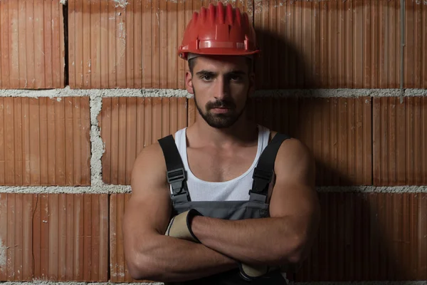 Attractive Worker On A Construction Site — Stock Photo, Image