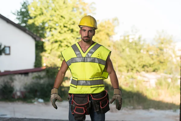 Worker In A Construction Site — Stock Photo, Image