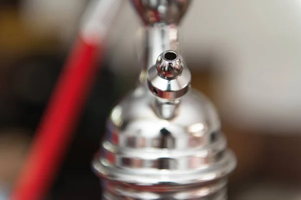 Several Hookahs Lined Up In A Cafe Bar — Stock Photo, Image
