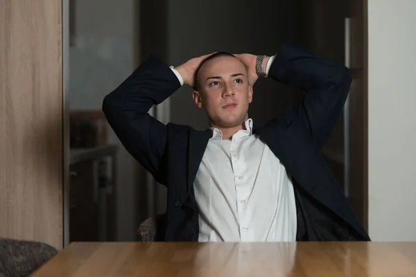 Portrait of a Businessman Rest at Home — Stock Photo, Image