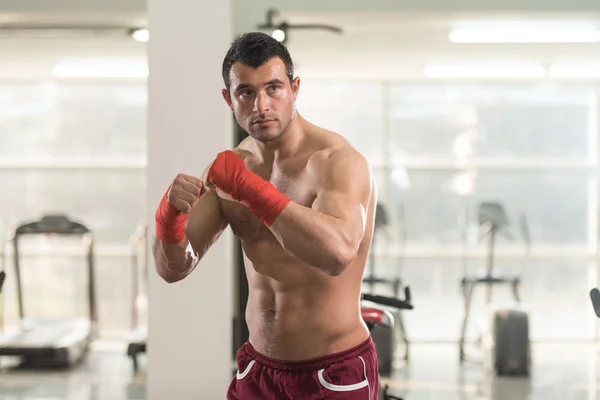 Portrait of a MMA Fighter in Health Club — Stock Photo, Image