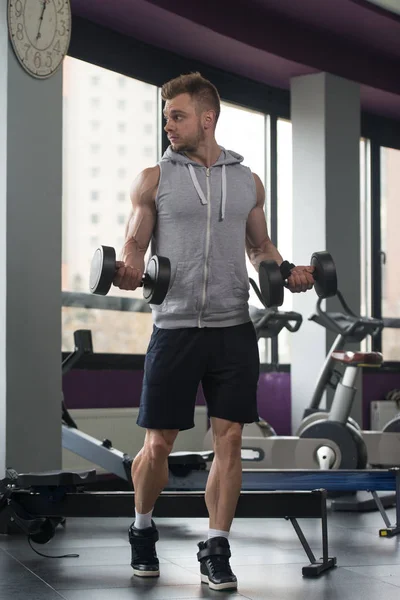 Young Man Working Out Biceps — Stock Photo, Image