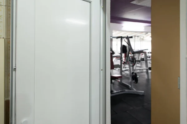 Equipment Machines Modern Gym Room Fitness Center — Stock Photo, Image