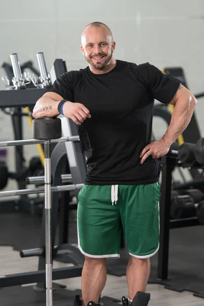 Athlete Relax After Exercise In Gym — Stock Photo, Image