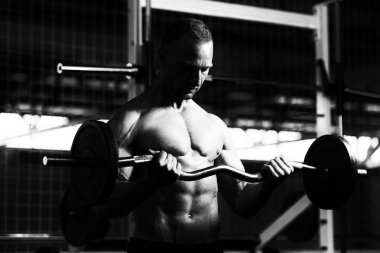 adam pazı ile Halter egzersiz jimnastik salonu