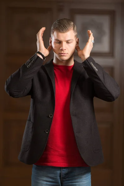 Young Business Man Muslim Praying — Stock Photo, Image