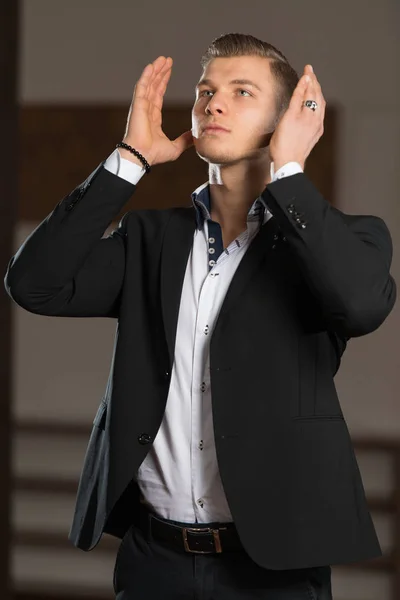 Young Business Man Muslim Praying — Stock Photo, Image