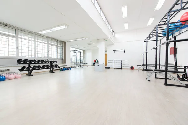 Equipment Machines Modern Gym Room Fitness Center — Stock Photo, Image