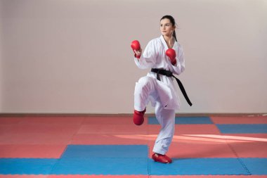 siyah kuşak karate uzmanı ile mücadele duruş