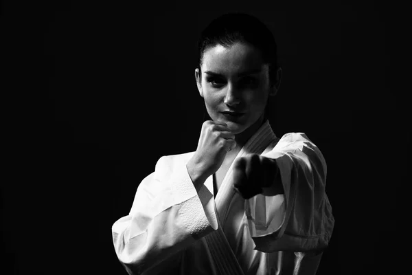 Artistas marciais mistos lutando - perfuração — Fotografia de Stock