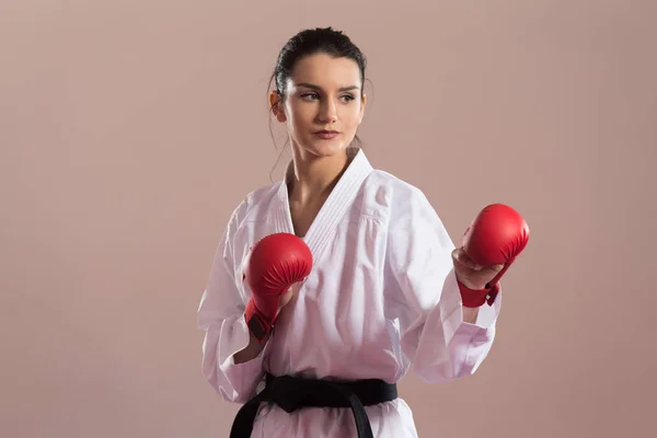 Taekwondo vechter pose — Stockfoto