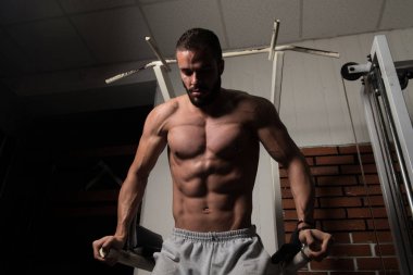 Paralel Bar antreman için Triceps ve göğüs