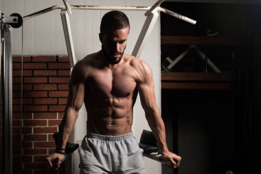 Göğüs ve Triceps egzersiz paralel Bar