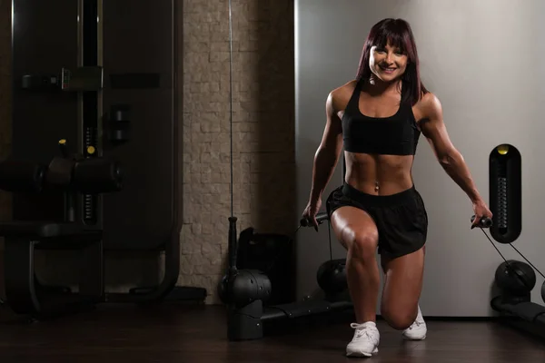 Legs Workout With Cables — Stock Photo, Image