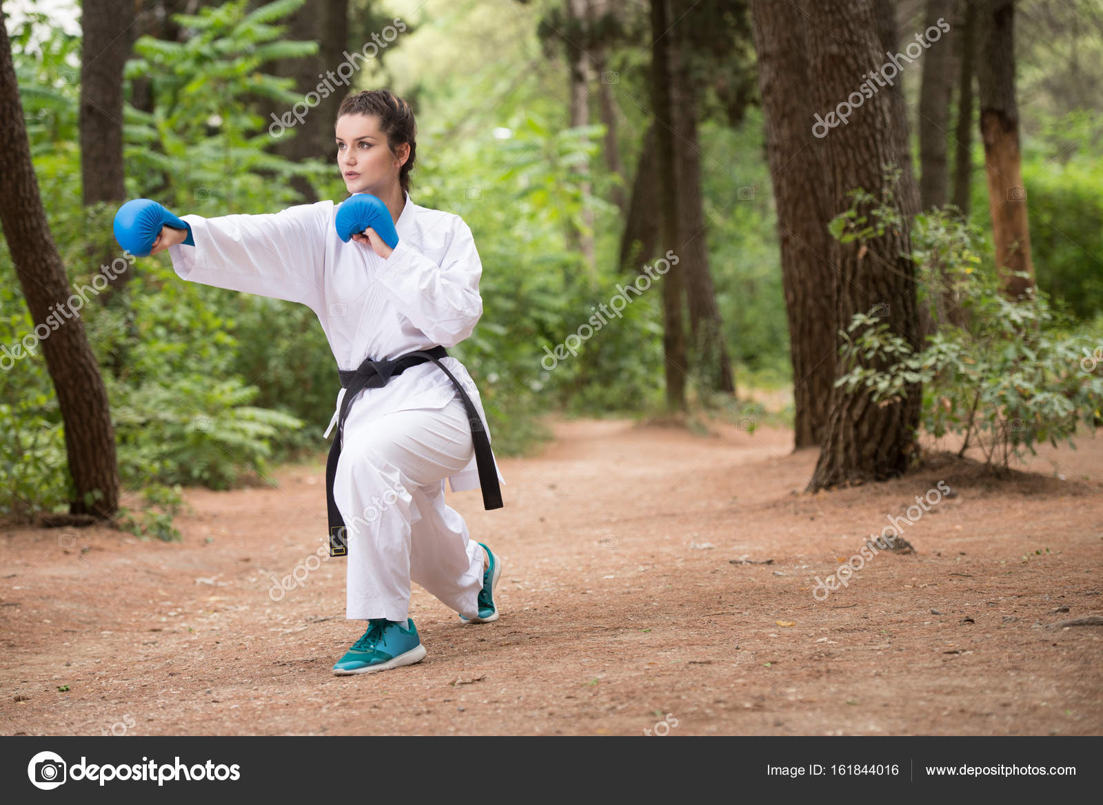 Mixed Martial Artists Fighting Punching at Park — Stock Photo © ibrak