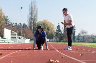 runner yarış için hazırlanıyor